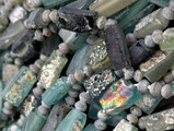 Roman Glass Irregular Block Beads (AF1946)