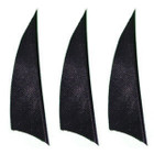 Muddy Buck Gear 2" RW Shield Cut Feathers - 100 Pack (Black)