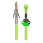 Muzzy IRON 3-blade w/Chartreuse arrow (nock, bottle slide installed)