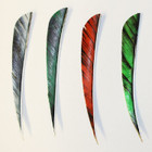 Muddy Buck 3" Parabolic Feathers - RW - White Camo (12 Pack)