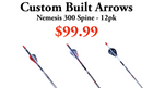 Bowhunters Supply Store - Custom Built Arrows - Nemesis - 300 Spine - 12pk