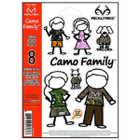 CamoWraps 8 Pack of Realtree Camo Family Decal Set.  5.5" x 7" RT-CFAM-SM