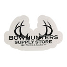 Bowhunters Supply Store 4 x 2.25 Decal w/Black Antlers