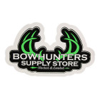 Bowhunters Supply Store 4 x 2.25 Decal w/Green Antlers