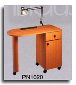 Pibbs PN1020 Laminated Straight Top Nail Center w/Lamp & Pad