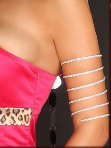Sexy Jewelry Rhinestone Stretchy Wrap Around Armlet Fashion Bracelet