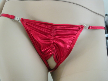 Red Open Crotch G-string Lingerie