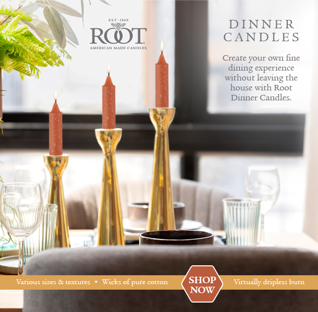 Dinner Candles Grace Your Table with Root Dinner Candles