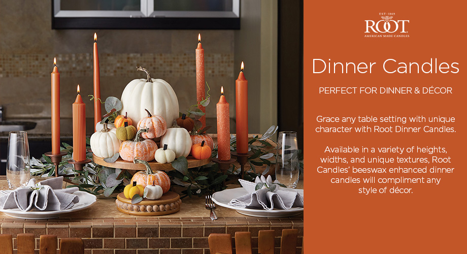 Dinner Candles Grace Your Table with Root Dinner Candles