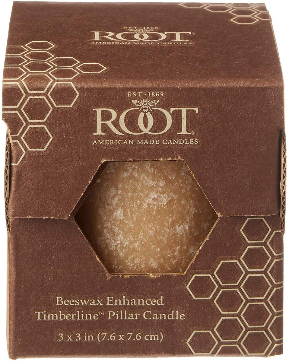 Timberline™ Pillar 3 X 3 Unscented Beeswax - Root Candles USA