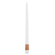 12" Dipped Taper Candle White Single Candle