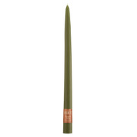 12" Dipped Taper Candle Dark Olive Single Candle