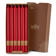 Smooth 12" Arista™ Red Box of 12 Candles