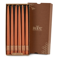 12" Dipped Taper Candle Rust Box of 12 Candles