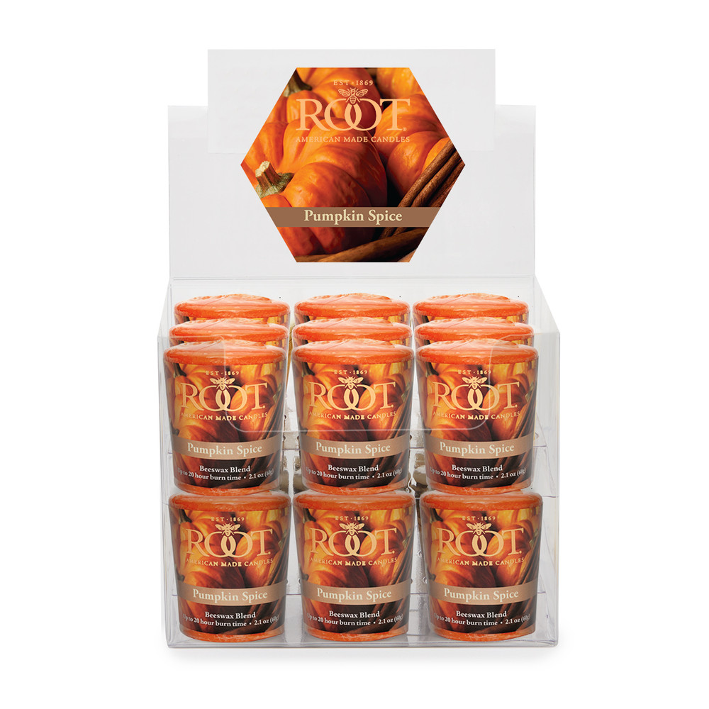 【クリスマスセール】USMハラー チューブ730mm 4本セット Pumpkin Spice 20 Hour Beeswax Blend Votive Candles Full Box