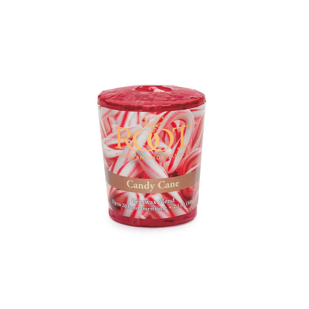 Candy Cane 20 Hour Beeswax Blend Votive Candle