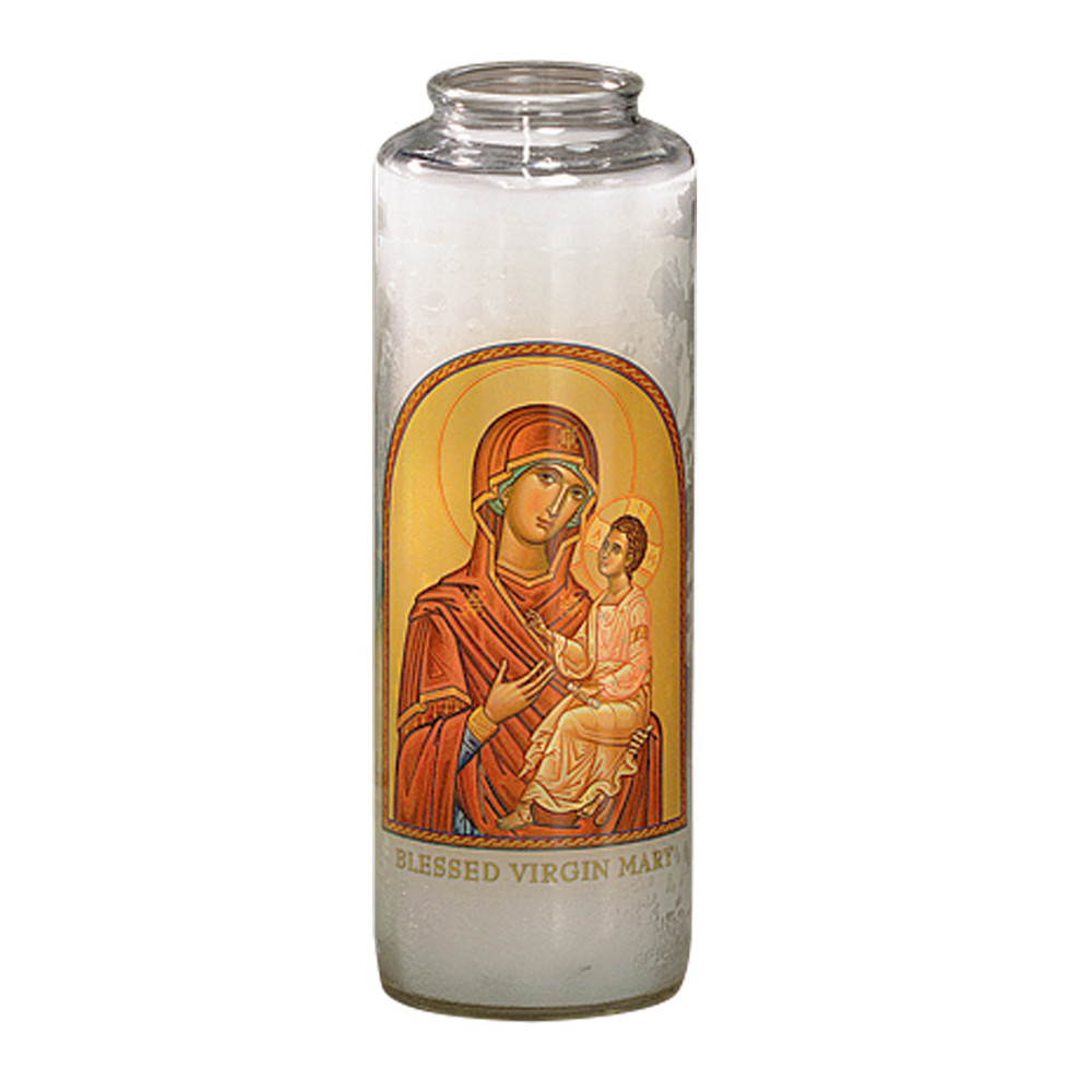 Blessed Virgin Mary Prayer 7 Day 7C Meditation Candle - Root Candles USA