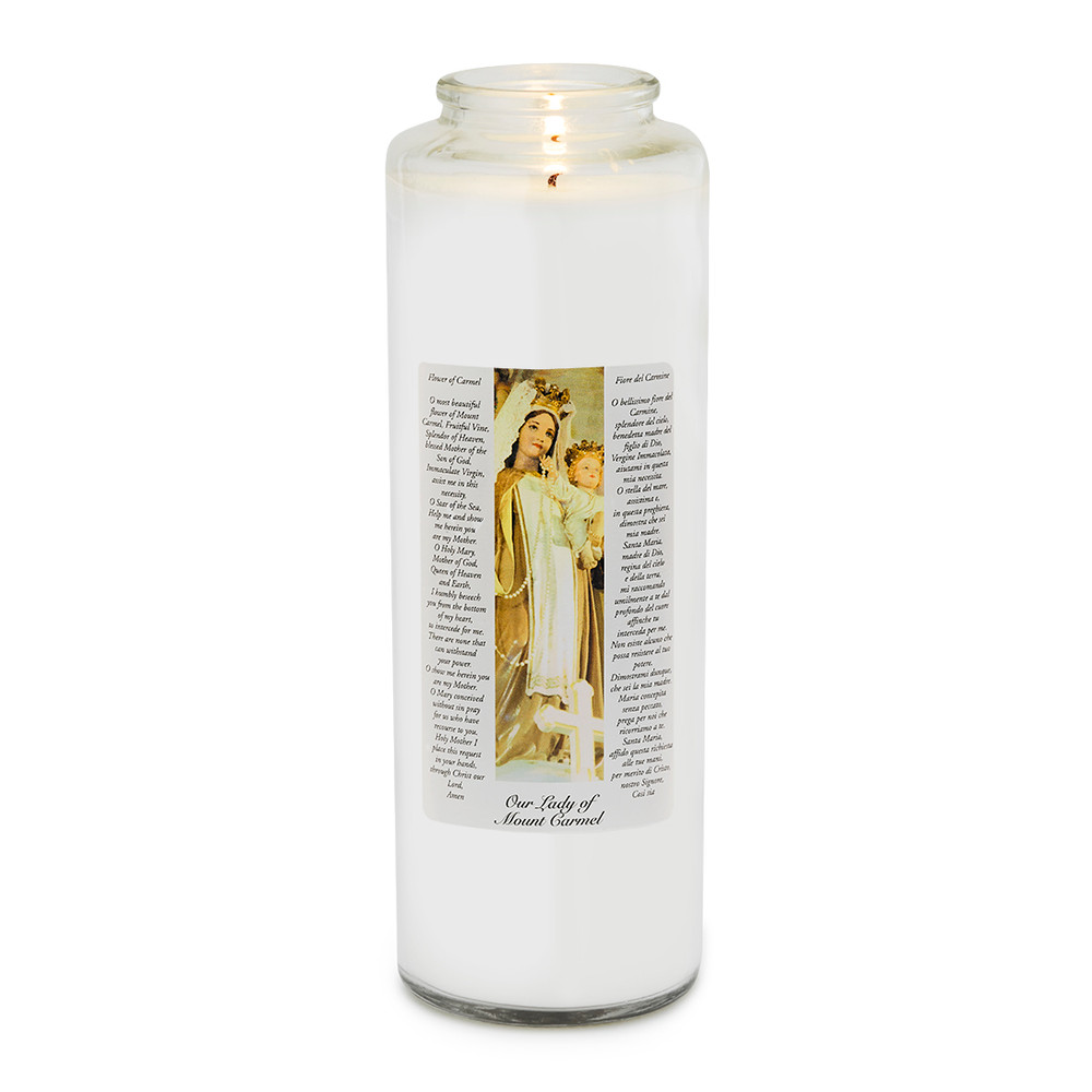 Our Lady of Mt. Carmel Prayer 7 Day Meditation Candle - Root