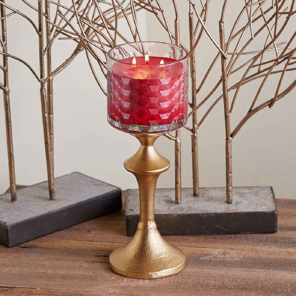 HOLLY AND BELLS<br> PILLAR CANDLE<br> MOLD (5.5 HT, 1 lb 6 oz)
