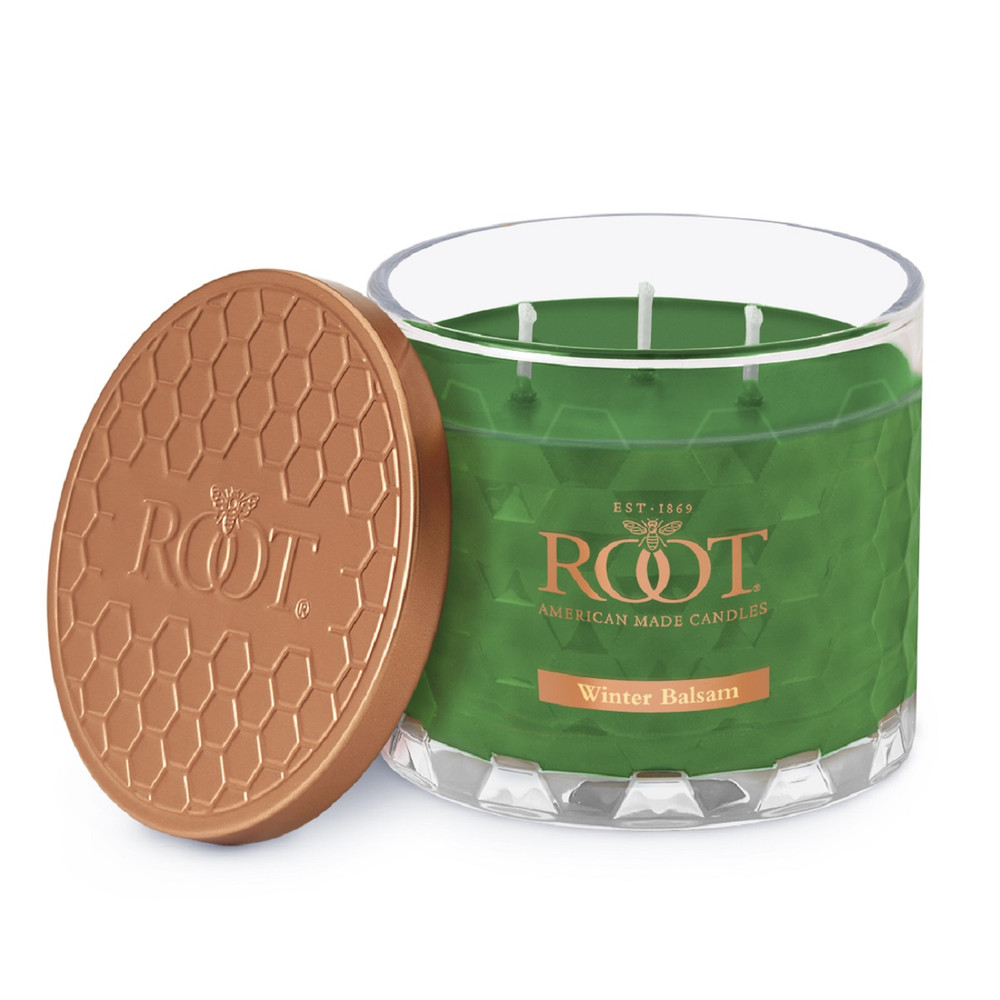 All Natural Beeswax Blend Winter Balsam 3 Wick Honeycomb Candle
