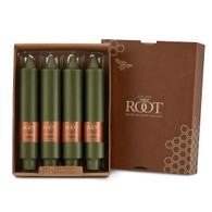 7" Smooth Collenette Dark Olive Box of 4 Candles