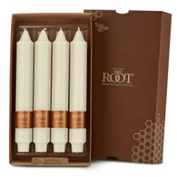9" Smooth Collenette Ivory Box of 4 Candles