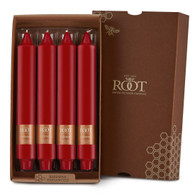 9" Smooth Collenette Red Box of 4 Candles