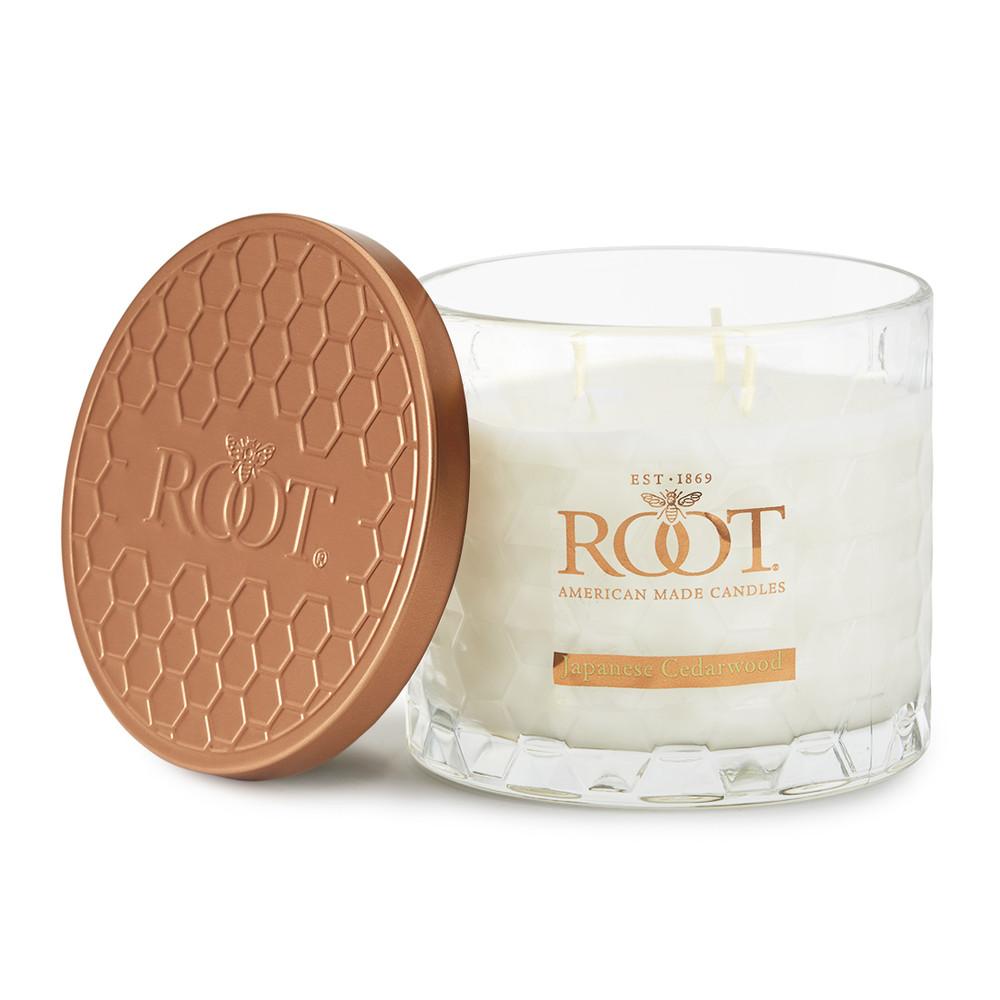 All Natural Beeswax Blend Japanese Cedarwood 3 Wick Honeycomb Candle