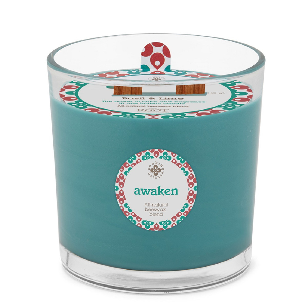 Seeking Balance® 12 oz 2-Wick Spa Candle Basil & Lime Awaken