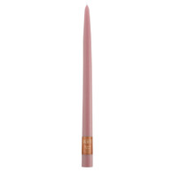 12" Dipped Taper Candle Dusty Rose Single Candle