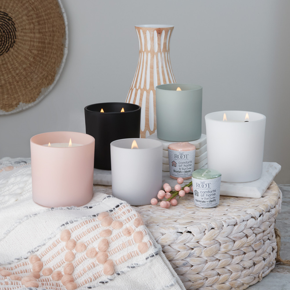 cylinder explain Ritual red leaf home wooden wick candle musical Barren