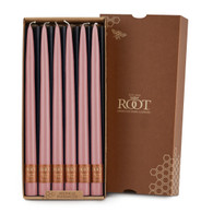12" Dipped Taper Candle Dusty Rose Box of 12 Candles