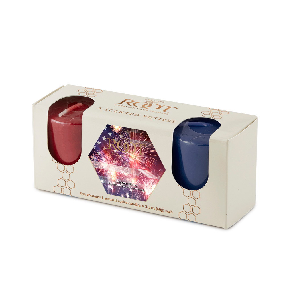 America 250th Anniversary 20 Hour Beeswax Blend Votive 3 Pack