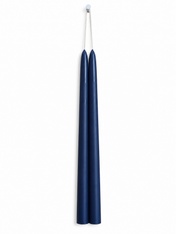 OUTLET SPECIAL Navy 12" Double Hung Dipped Taper Pair
