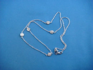 0.42 CT "Diamonds By the Yard" 5 Stations 14k White Gold
