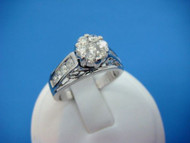 0.85 Carat T.W. Rosette Design Ladies Diamond Engagement Ring