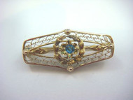 ANTIQUE ROSE AND YELLOW GOLD FILIGREE BROOCH