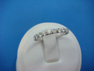 Excellent 14k White Gold 0.65 CT 14 Diamonds Thin Wedding-Anniversary Band