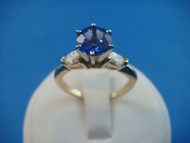 TANZANITE HIGH SET AND 2 MARQUISE DIAMONDS ENGAGEMENT-ANNIVERSARY RING