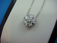 HIGH END 1.50 CT "DIAMONDS BY THE YARD" NECKLACE WITH FLOWER CENTER PIECE,16 INCH