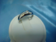 GYPSY DIAMOND SMALL GIRLS-LADIES 0.12 CT 14 K.WHITE GOLD SOLID BACK SIZE 5.25