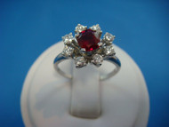 PLATINUM & 14K GOLD 1.35 CARAT APPROX T.W RUBY AND DIAMONDS VINTAGE RING