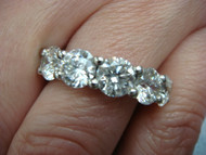 3.80 CARAT DIAMONDS LARGE WEDDING-ANNIVERSARY BAND GROWN DIAMONDS 14 KT.