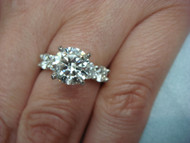 2.70 CT F-COLOR VS-CLARITY 4.50 CARAT T.W. GENUINE GROWN DIAMONDS LADIES ENGAGEMENT RING