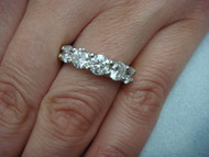 2 CARAT DIAMONDS LARGE WEDDING-ANNIVERSARY BAND GROWN DIAMONDS 14 KT WHITE GOLD