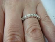 2.10 CT T.W. DIAMOND ETERNITY WEDDING-ANNIVERSARY RING SIZE 5 COMFORT FIT .
