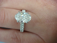 2.23 CVD CENTER DIAMOND LADIES ENGAGEMENT RING 2.75 CARAT T.W.