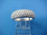 1.50 CT. MICRO PAVE LADIES DIAMOND WEDDING-ANNIVERSARY RING 6.5 MM WIDE SIZE 8