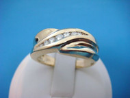 14K GOLD AND CHANNEL-WAVE DIAMONDS MEN'S WEDDING BAND
