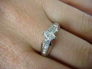 0.60 CT T.W. MARQUISE AND BAGUETTES LADIES ENGAGEMENT RING